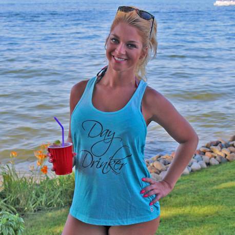 Lake Diva Day Drinker Burnout Racerback Tank